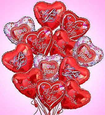 Love and Romance Mylar Balloons.1 Doz