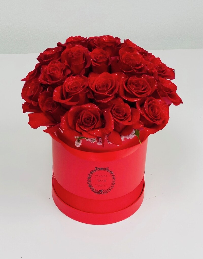 Red rose box arranged by a florist in Las Vegas, NV Rosy Flowers
