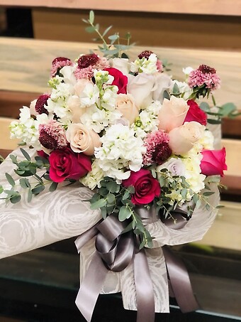 My pink sweet wrap bouquet