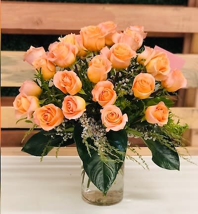 sweet Peach rose bouquet