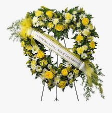 Loving yellow floral Heart Wreath